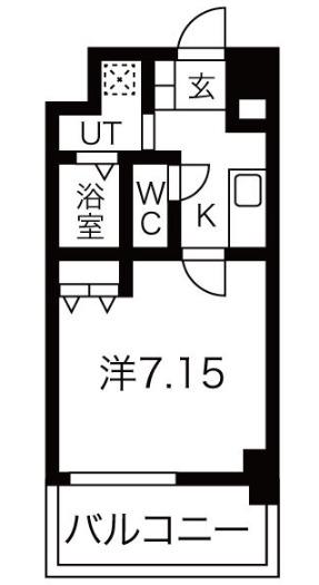 JPレジデンス大阪城東3(1K/4階)の間取り写真