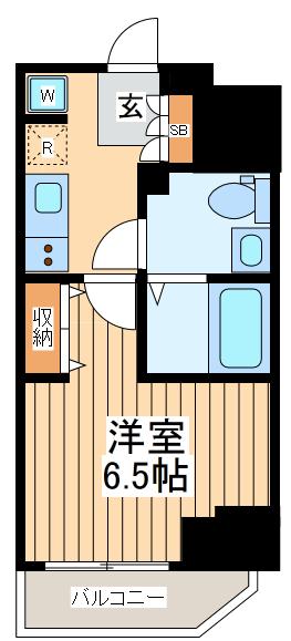 ルフレプレミアム川崎(1K/5階)の間取り写真
