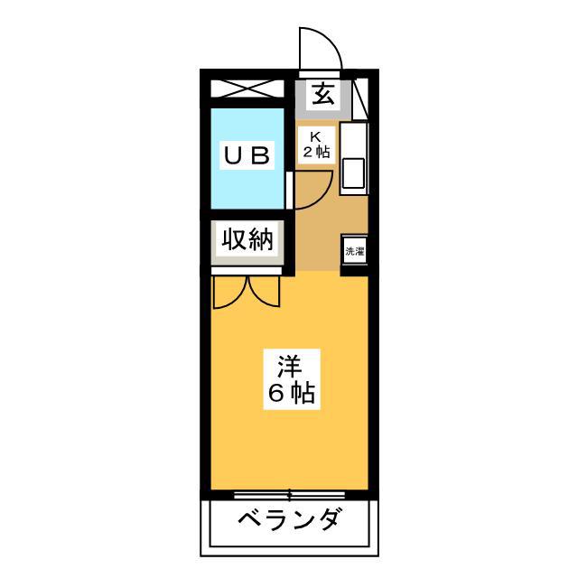 ハイムサンユー(1K/3階)の間取り写真