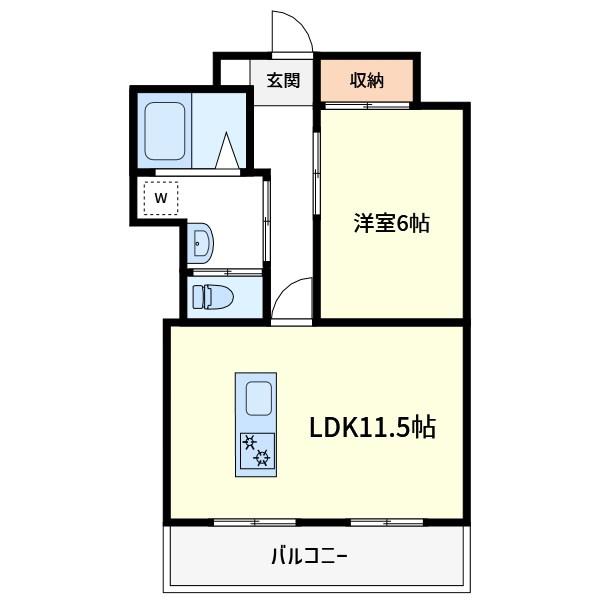 パル駒込(1LDK/3階)の間取り写真