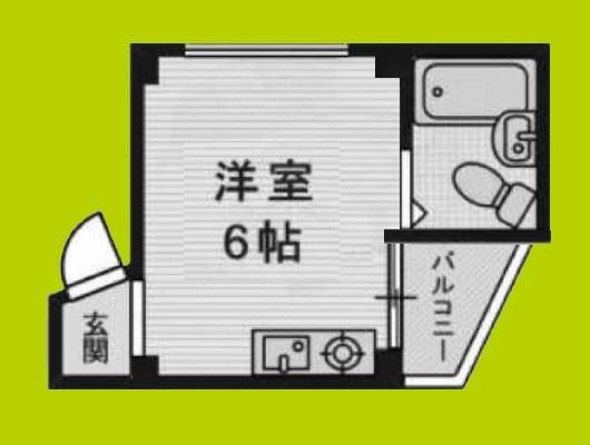 淡路西山マンション(ワンルーム/4階)の間取り写真
