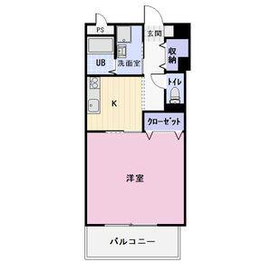 VIEW CREST(1K/2階)の間取り写真