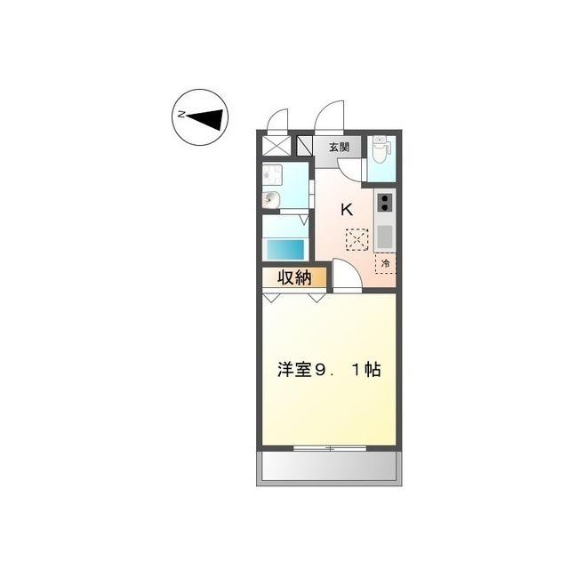 アリエッタ赤塚(1K/1階)の間取り写真