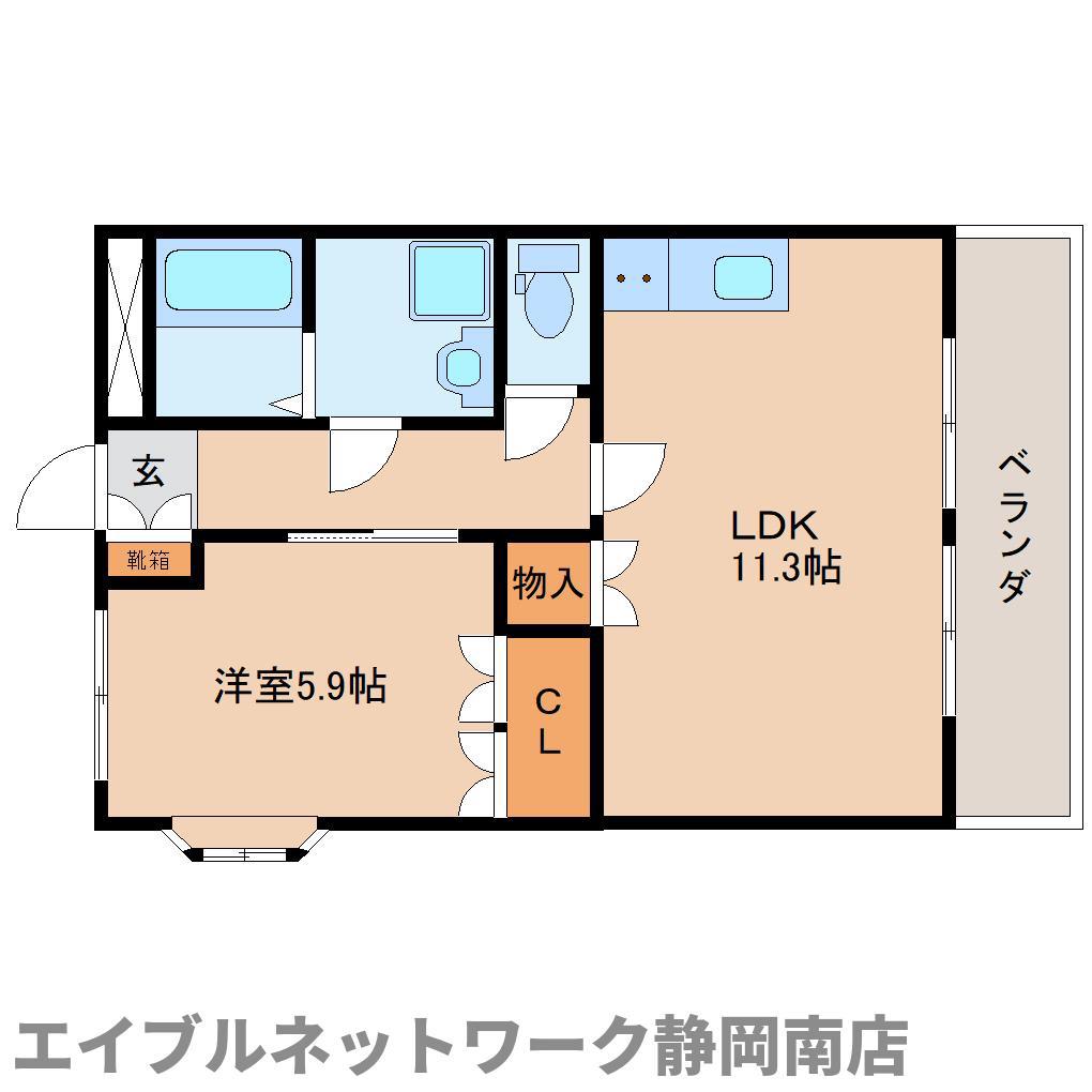 エーヴィヒハイムII(1LDK/2階)の間取り写真