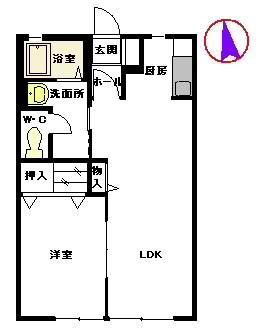 NBハウス(1LDK/1階)の間取り写真
