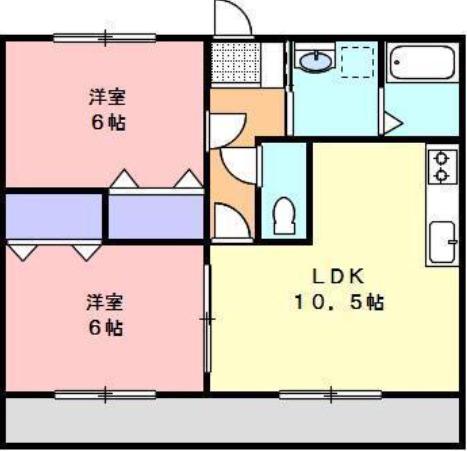 ラショナルスクエア(2LDK/1階)の間取り写真