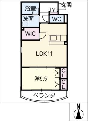 エスティIII(1LDK/3階)の間取り写真