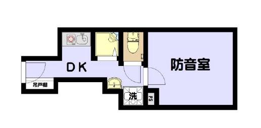 アールヒルズ日本橋(1DK/1階)の間取り写真