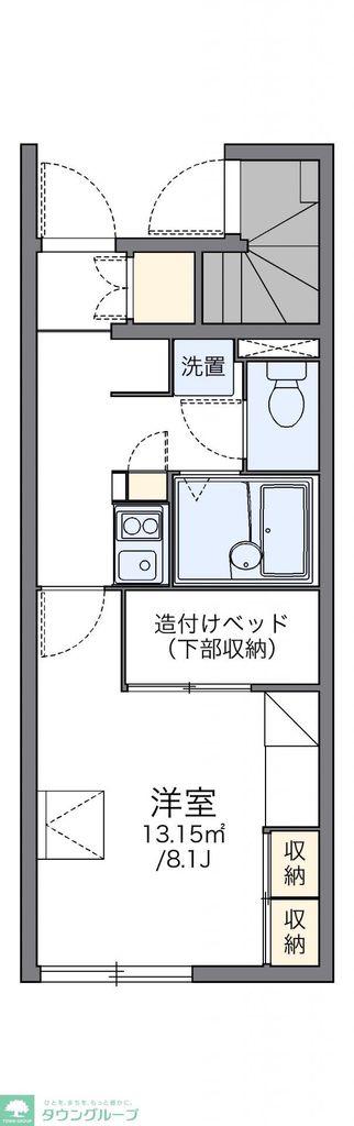 レオパレスオータムII(1K/1階)の間取り写真