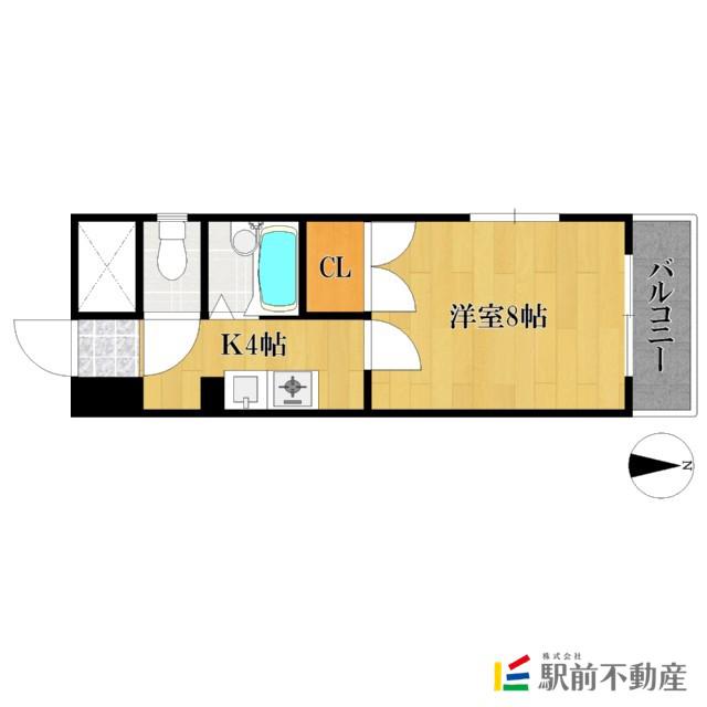 プライマリー日吉町(1K/2階)の間取り写真