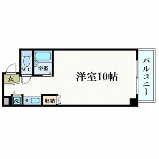 上幟町ビル(ワンルーム/4階)の間取り写真