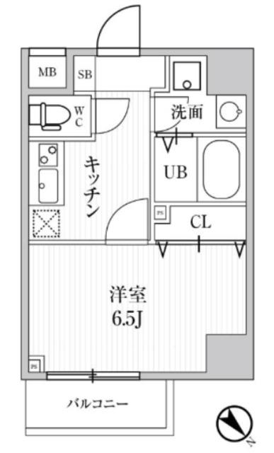 ALTERNA池袋イースト(1K/8階)の間取り写真