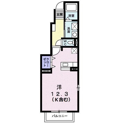 セピアコート(ワンルーム/1階)の間取り写真