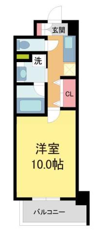 コンフォリア西宮(1K/3階)の間取り写真