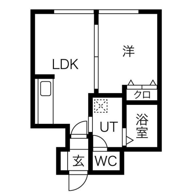 サンビレッチ藤野(1LDK/2階)の間取り写真
