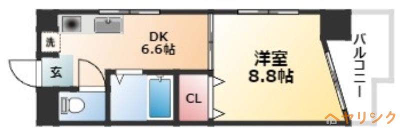 メゾンコロル(1DK/3階)の間取り写真