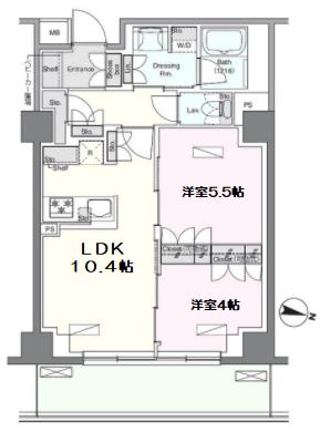 ソライエアイル練馬北町(2LDK/5階)の間取り写真