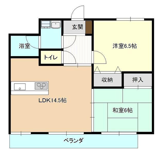 KODAヒルズ田園調布(2LDK/2階)の間取り写真