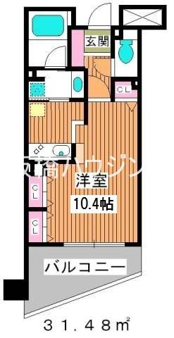 グレイスコート志村三丁目(ワンルーム/3階)の間取り写真