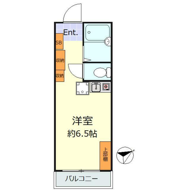 リリカル戸塚(ワンルーム/2階)の間取り写真