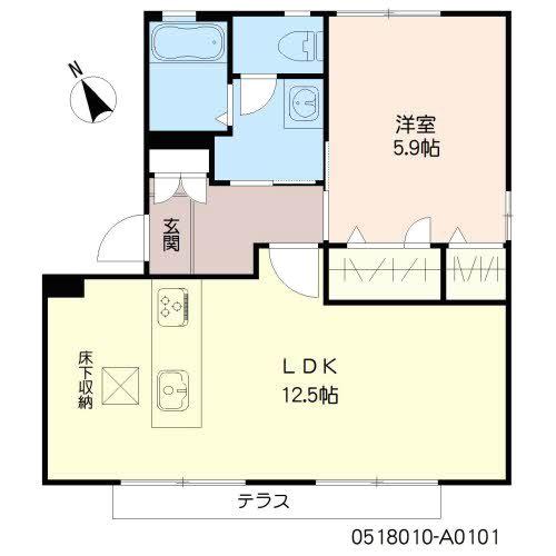 アーナリ壱番館(2DK/1階)の間取り写真