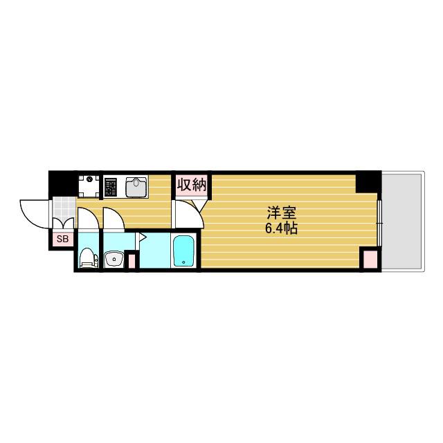 ARTIZA淡路(1K/2階)の間取り写真