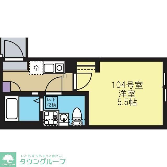 FLBレジデンス金沢文庫(1K/1階)の間取り写真