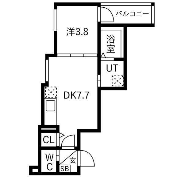 F ASECIA BESEELT(1DK/1階)の間取り写真