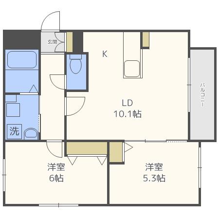 CLIMB・E (2LDK/4階)の間取り写真