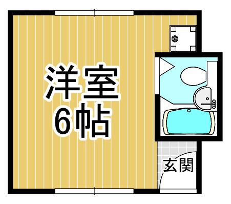 米田マンション1(ワンルーム/2階)の間取り写真