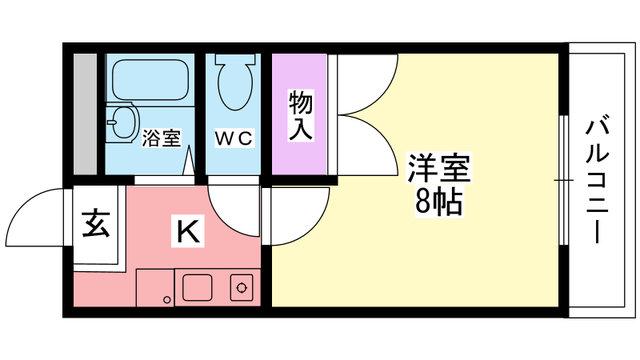 URBAN(1K/1階)の間取り写真