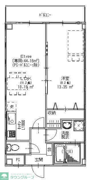 ソリス緑が丘(1LDK/2階)の間取り写真