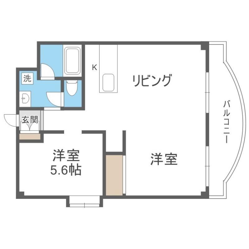 シティ76II(2LDK/5階)の間取り写真