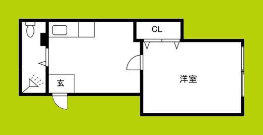 KASUGAマンション(1LDK/2階)の間取り写真