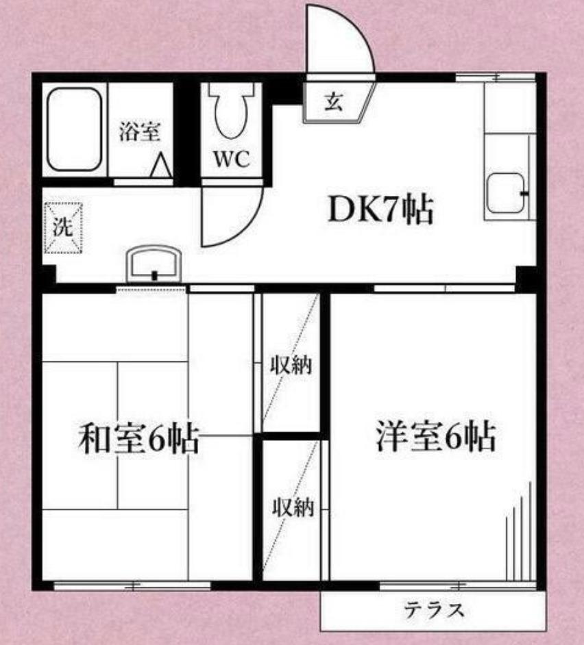 めぞん一刻(2DK/1階)の間取り写真