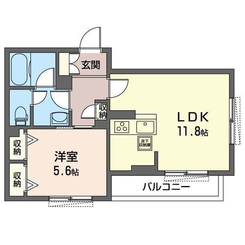 MAISON SERENITE(1LDK/3階)の間取り写真