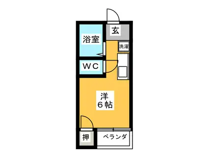 アーバンIII(ワンルーム/1階)の間取り写真