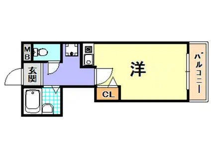 テンボス丸山II(ワンルーム/1階)の間取り写真