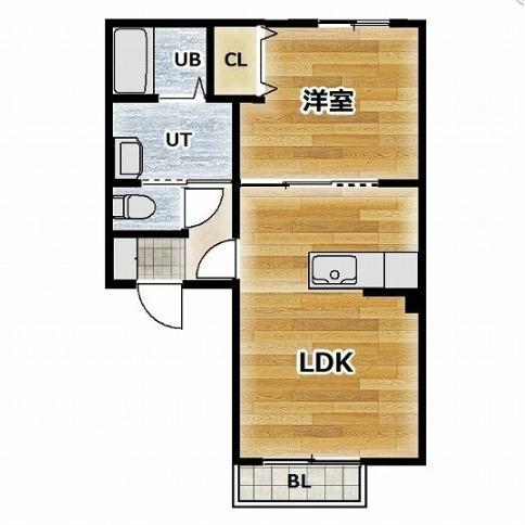 マイ ウェイ(1LDK/1階)の間取り写真