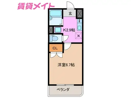 ユーミー池畑マンション(1K/1階)の間取り写真