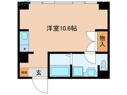 プランタン(ワンルーム/2階)の間取り写真