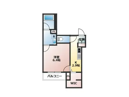 EAGLE WARABI(1K/2階)の間取り写真