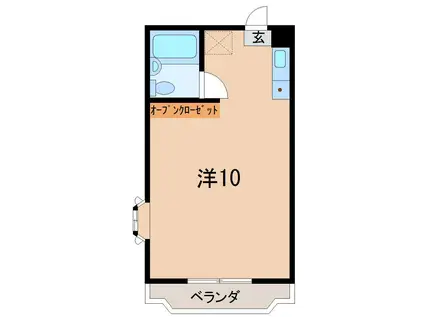 GROOVE(ワンルーム/1階)の間取り写真