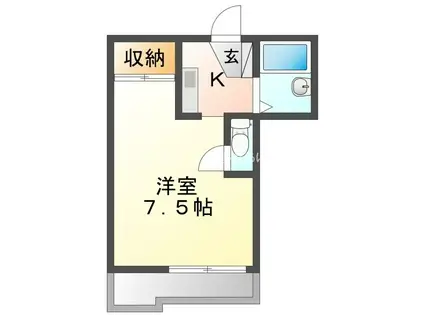 センチュリー大誠(1K/3階)の間取り写真