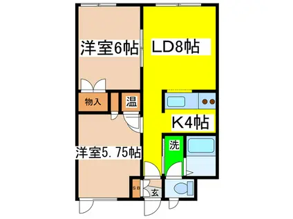 ファインいずみ(2LDK/2階)の間取り写真