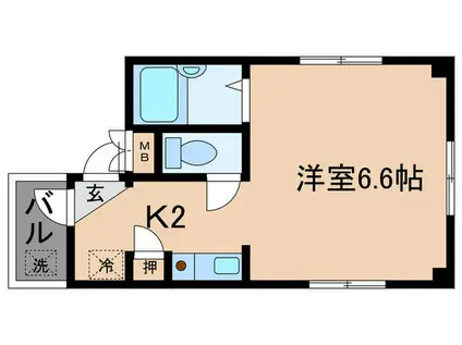 プチフ-ル木津屋橋(1K/3階)の間取り写真