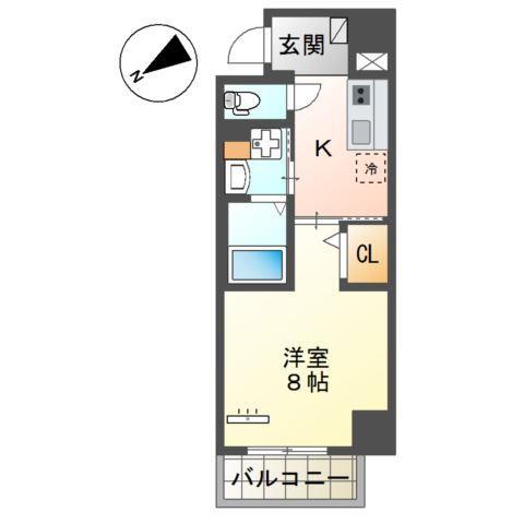 セラヴィ箱崎(1K/3階)の間取り写真