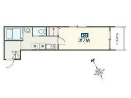 MELDIAかしわ台駅前(1K/3階)の間取り写真