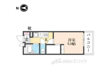 レオパレス高尾Ⅲ(1K/4階)の間取り写真