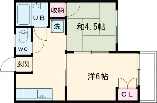 アスカ太田(2K/3階)の間取り写真